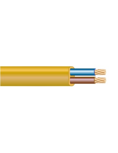 Manguera plana h03vvh2-f 2 x 0,75 mm² dorada euro/m