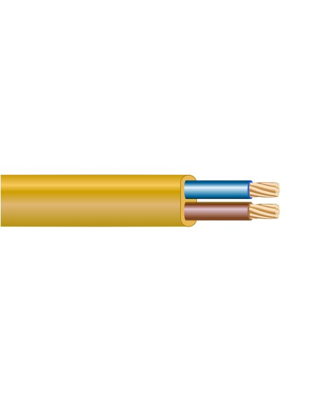 Manguera plana h03vvh2-f 2 x 0,75 mm² dorada euro/m