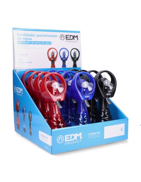 Ventilador pulverizador de agua 2 x aa (no incluidas), colores surtidos