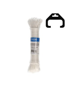 Cordón trenzada tendedero polipropileno blanco, calibre 4,5 mm x 10 m