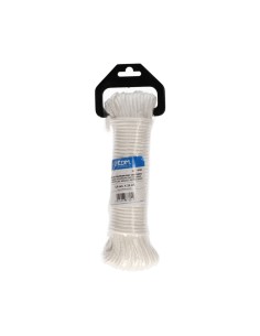 Cordón trenzada tendedero polipropileno blanco, calibre 4,5 mm x 25 m 2