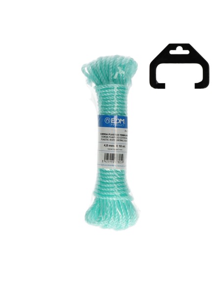 Cordón de plástico verde, calibre 4 mm x 10 m