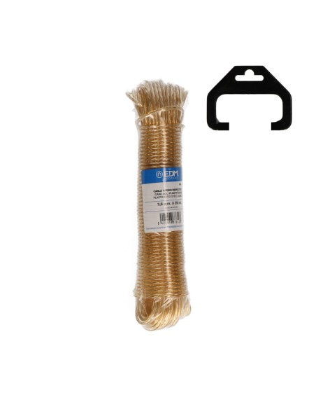Cable acero plastificado oro 25 m