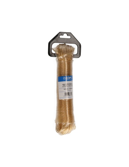 Cable acero plastificado oro 25 m