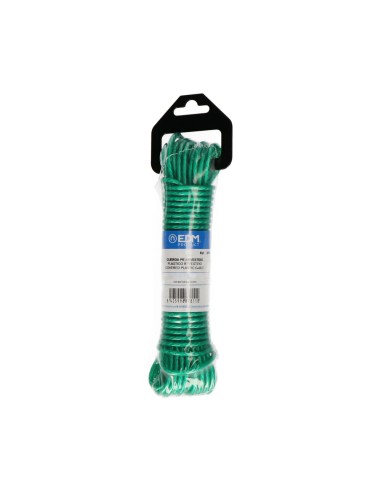 Cuerda plástico verde revestido pvc tendedero 15 m