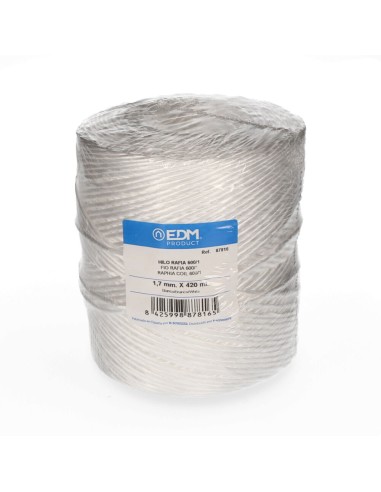 Cordel rafia blanco 600/1 calibre 1,7 mm x 420 m