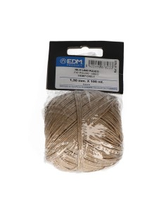 Cordel pulido de cañamo calibre 1,3 mm x 100 m