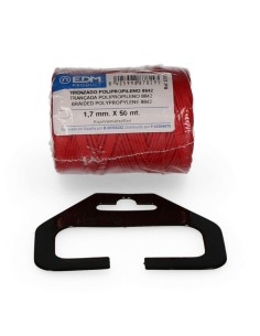 Cordón trenzado polipropileno 8842 rojo, calibre 1,7 mm x 50 m