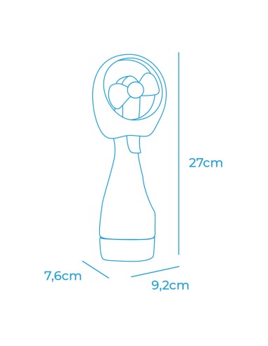 Ventilador pulverizador de agua 2 x aa (no...