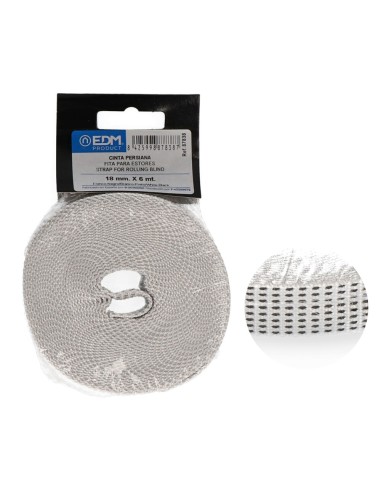 Cinta persiana compacto blanco / negro 18 mm x 6 m