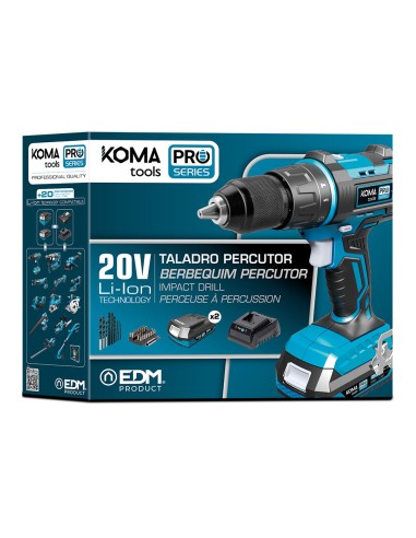 Kit maletin taladro percutor/atornillador 20 v...