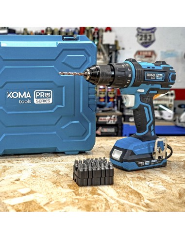 Kit maletin taladro percutor/atornillador 20 v...