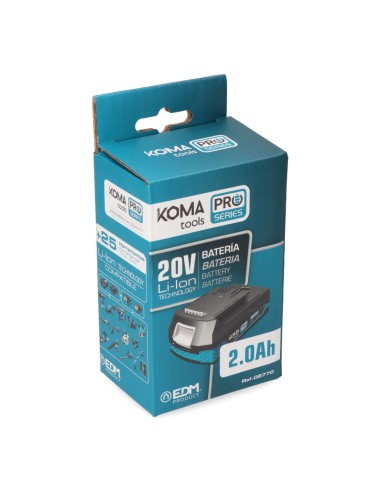 Bateria li-ion 20 v 2.0 ah 11,7 x 7,5 x 4,6 cm