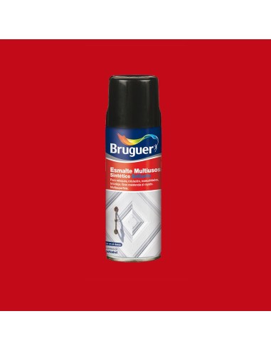 Esmalte sintetico multiuso spray bermellon brillante 0,4l 5197988 bruguer