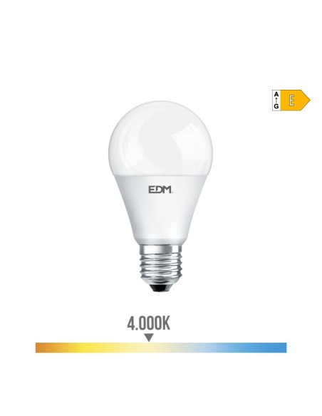 Bombilla standard led e27 17 w 1900 lm 4000 k luz dia ø6,5 x 12,5 cm