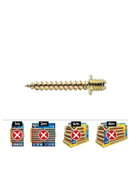 Caja 100 unid. tirafondo din/ref tf m ø8x30mm bricomatado celo