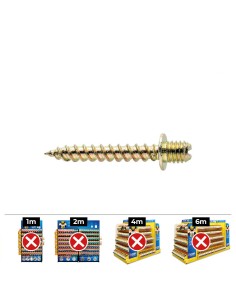 Caja 100 unid. tirafondo din/ref tf m ø8x40mm bricomatado celo