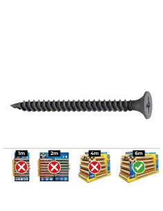 Caja 1000 unid. tornillo placa yeso placa-metal ssf ø3,5x35mm fosfatado