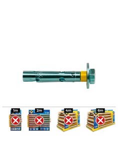 Anclaje dynabolt tornillo m10 ø14 x100mm zincado (caja 50 unid)