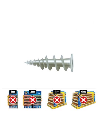 Taco nylon + tornillo ø3-4.5 x 40mm gkd (caja 50 unid)