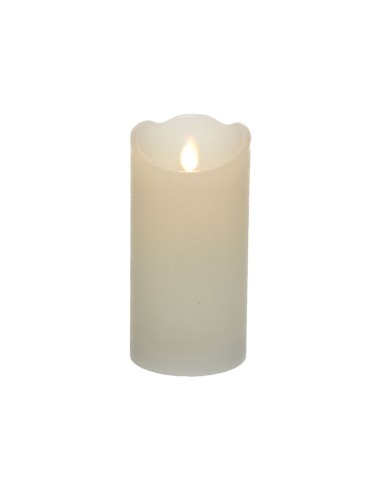 Vela de cera led color blanco, ø7,5 x 15 cm