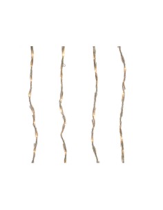 Cortina de leds para balcon exterior blanco calido 2x1m 220 leds