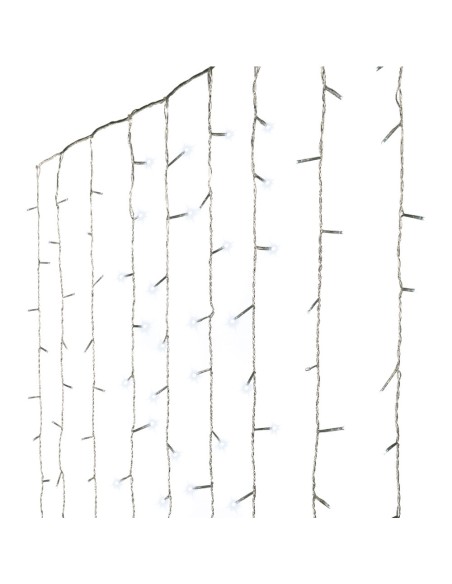 Cortina de leds para exterior blanco frio 2,25x1,5m-240 leds