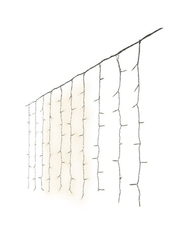 Cortina de leds para exterior blanco calido 2,25x1,5m-240 leds