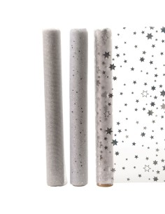 Camino de mesa de organza 3 modelos surtidos transparentes 200x35cm