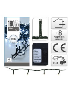 Guirnalda multifuncion 180 leds blanco frio 220v ip44 16,5m 2