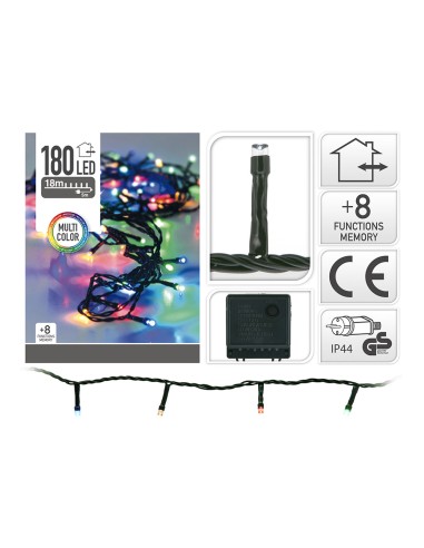Guirnalda multifuncion 180 leds multicolor 220v...