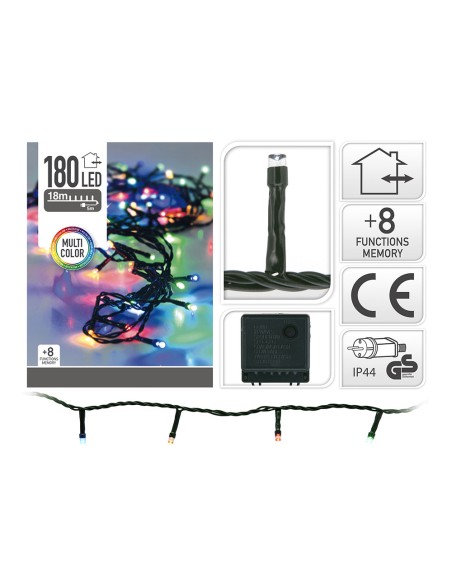 Guirnalda multifuncion 180 leds multicolor 220v ip44 16,5m