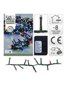 Guirnalda led "tipo espino" 560 leds multifuncion extra multicolor 14m 2