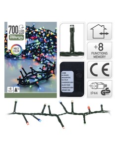 Guirnalda led "tipo espino" 700 leds multifuncion multicolor 17m 2