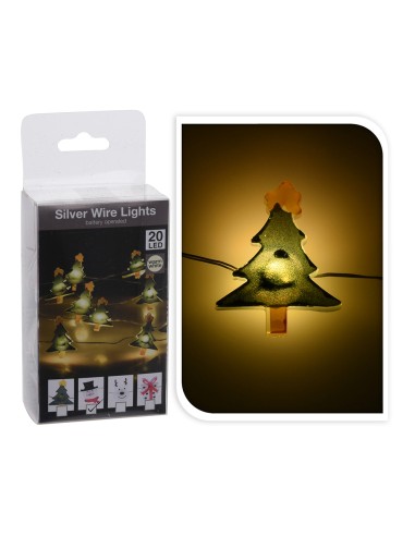 Guirnalda a pilas fija 20 leds decorativos...