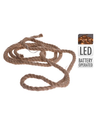 Guirnalda a pilas fija 30 microleds cuerda de...