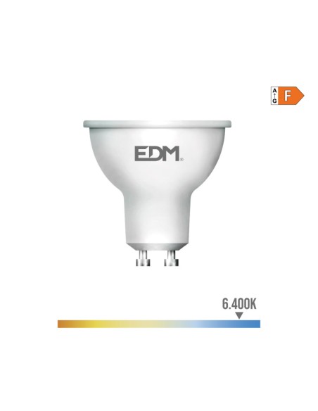 Bombilla dicroica led gu10 8 w 710 lm 6400 k luz fria 120° ø5 x 5,5 cm