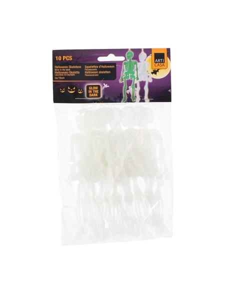 Esqueletos halloween 10 piezas 15cm brillan en la oscuridad