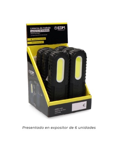Linterna de trabajo led recargable con usb. con...