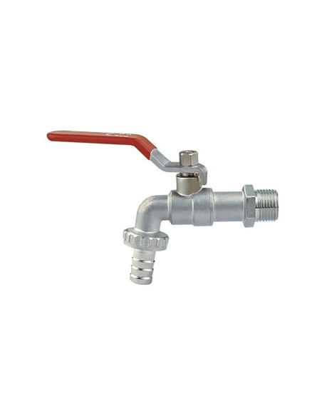 Grifo de esfera con codo para manguera 1" 3/4"
