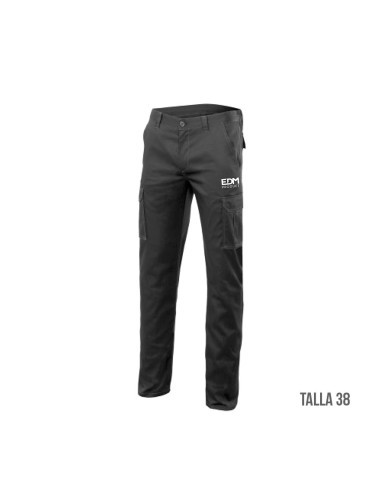 *merchandising* pantalon largo negro talla-38 serigrafiado edm