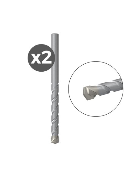 Pack 2 brocas para piedra d-s hm 3,0x30/60 530522 fischer
