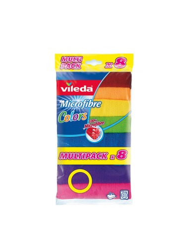 Bayeta microfibra colors 8 uds
