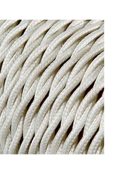 Carrete cable textil trenzado h03vv-f 2 x 0,75 mm² algodón, 25 m