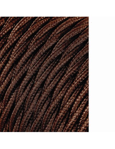 Carrete cable textil trenzado h03vv-f 2 x 0,75 mm² marrón, 25 m