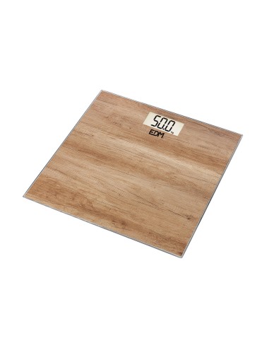 Bascula de baño digital efecto madera, máximo 180 kg