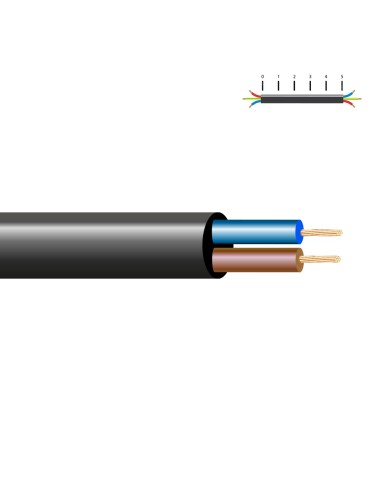 Manguera tubular vv-k06/1kv 2 x 2,50 mm², negra euro/m