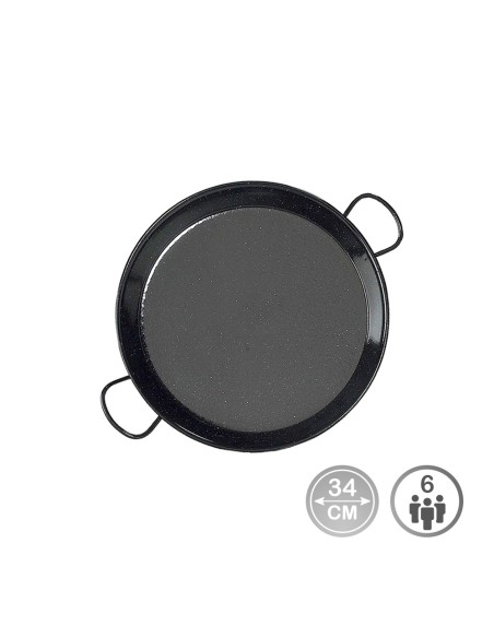 Paellera esmaltada para induccion y vitroceramica ø34 cm (6 personas)