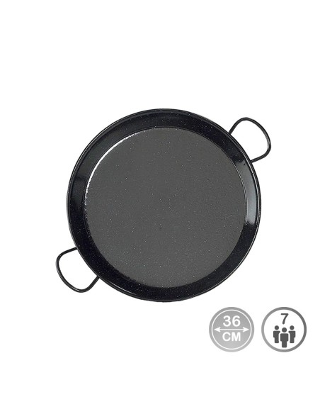 Paellera esmaltada para induccion y vitroceramica ø36 cm (7 personas)