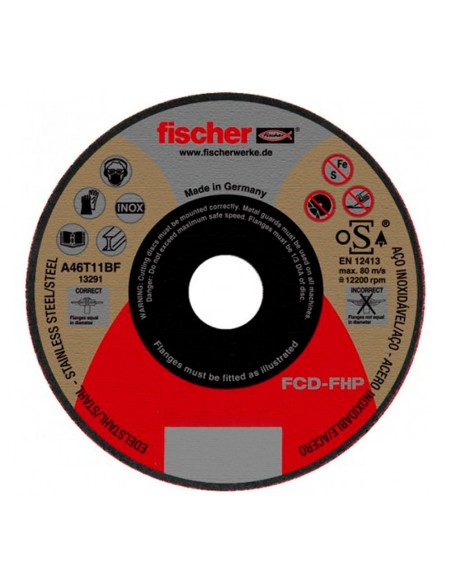 Disco fcd-fhp ø115x1x22,23 inox. 531688 fischer